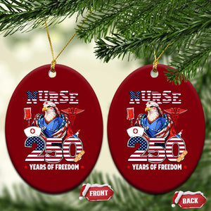 Bald Eagle Nurse 250 Years Of Freedom Ceramic Ornament Patriotic American Nurse Gift TS12 Print Your Wear