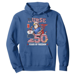 Bald Eagle Nurse 250 Years Of Freedom Hoodie Patriotic American Nurse Gift TS12 Royal Blue Print Your Wear