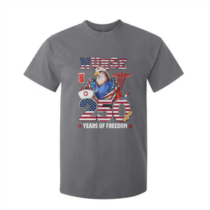 Bald Eagle Nurse 250 Years Of Freedom T Shirt For Kid Patriotic American Nurse Gift TS12 Charcoal Print Your Wear