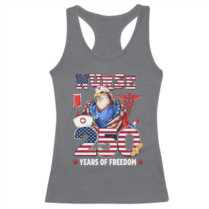 Bald Eagle Nurse 250 Years Of Freedom Racerback Tank Top Patriotic American Nurse Gift TS12 Charcoal Print Your Wear