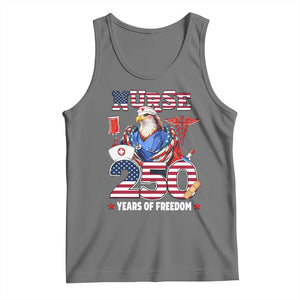 Bald Eagle Nurse 250 Years Of Freedom Tank Top Patriotic American Nurse Gift TS12 Black Heather Print Your Wear