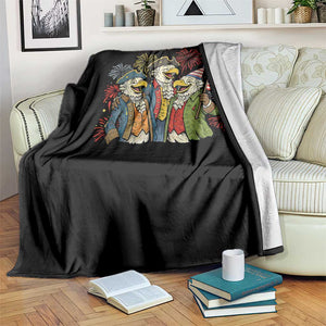Funny Founding Fathers Eagle Throw Blanket 250th Anniversary America Patriotic Gift TS12 Print Your Wear