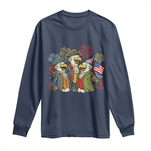 Funny Founding Fathers Eagle Long Sleeve Shirt 250th Anniversary America Patriotic Gift TS12 Navy Print Your Wear