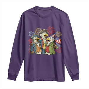 Funny Founding Fathers Eagle Long Sleeve Shirt 250th Anniversary America Patriotic Gift TS12 Purple Print Your Wear