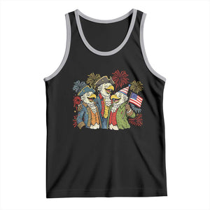 Funny Founding Fathers Eagle Tank Top 250th Anniversary America Patriotic Gift TS12 Black Athletic Heather Print Your Wear