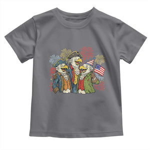 Funny Founding Fathers Eagle Toddler T Shirt 250th Anniversary America Patriotic Gift TS12 Charcoal Print Your Wear