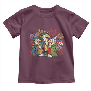 Funny Founding Fathers Eagle Toddler T Shirt 250th Anniversary America Patriotic Gift TS12 Maroon Print Your Wear