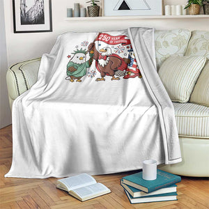 Cute Patriotic Eagle 250 Years Of Freedom Throw Blanket American Pride Gift TS12 Print Your Wear
