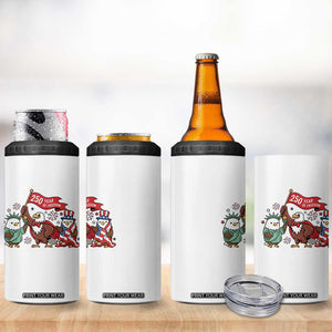 Cute Patriotic Eagle 250 Years Of Freedom 4 in 1 Can Cooler Tumbler American Pride Gift TS12 Print Your Wear