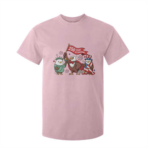 Cute Patriotic Eagle 250 Years Of Freedom T Shirt For Kid American Pride Gift TS12 Light Pink Print Your Wear