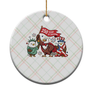 Cute Patriotic Eagle 250 Years Of Freedom Ceramic Ornament American Pride Gift TS12 1pc Christmas Plaid Print Your Wear