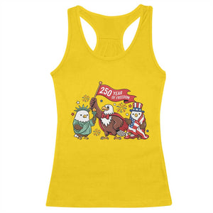 Cute Patriotic Eagle 250 Years Of Freedom Racerback Tank Top American Pride Gift TS12 Daisy Print Your Wear