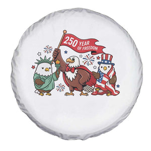 Cute Patriotic Eagle 250 Years Of Freedom Spare Tire Cover American Pride Gift TS12 Print Your Wear