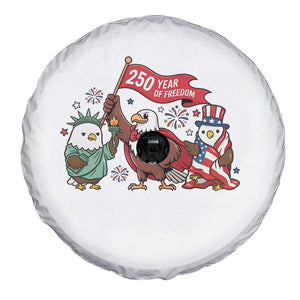 Cute Patriotic Eagle 250 Years Of Freedom Spare Tire Cover American Pride Gift TS12 Print Your Wear