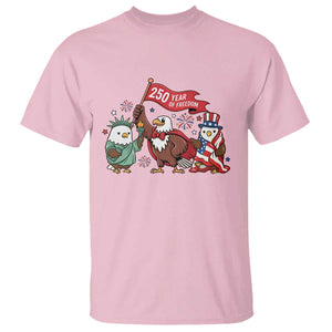 Cute Patriotic Eagle 250 Years Of Freedom T Shirt American Pride Gift TS12 Light Pink Print Your Wear