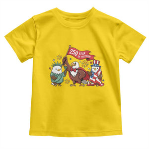 Cute Patriotic Eagle 250 Years Of Freedom Toddler T Shirt American Pride Gift TS12 Daisy Print Your Wear