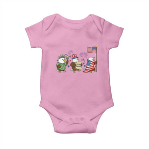 Adorable Patriotic Eagle 250 Years Of Freedom Baby Onesie USA Anniversary Gift TS12 Light Pink Print Your Wear
