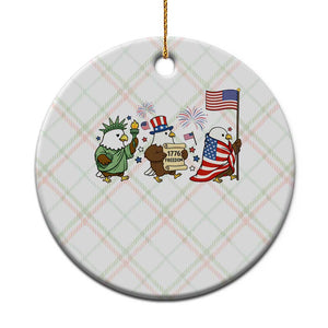 Adorable Patriotic Eagle 250 Years Of Freedom Ceramic Ornament USA Anniversary Gift TS12 1pc Christmas Plaid Print Your Wear