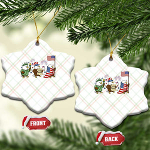 Adorable Patriotic Eagle 250 Years Of Freedom Ceramic Ornament USA Anniversary Gift TS12 Print Your Wear