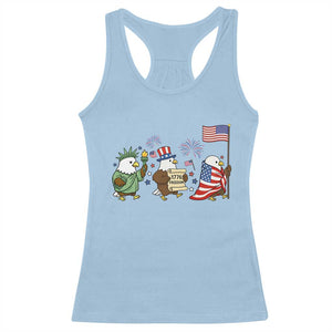 Adorable Patriotic Eagle 250 Years Of Freedom Racerback Tank Top USA Anniversary Gift TS12 Light Blue Print Your Wear