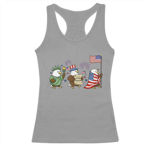 Adorable Patriotic Eagle 250 Years Of Freedom Racerback Tank Top USA Anniversary Gift TS12 Sport Gray Print Your Wear