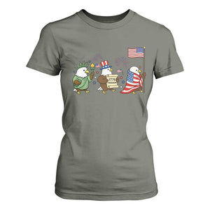 Adorable Patriotic Eagle 250 Years Of Freedom T Shirt For Women USA Anniversary Gift TS12 Military Green Print Your Wear