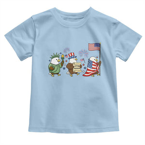Adorable Patriotic Eagle 250 Years Of Freedom Toddler T Shirt USA Anniversary Gift TS12 Light Blue Print Your Wear