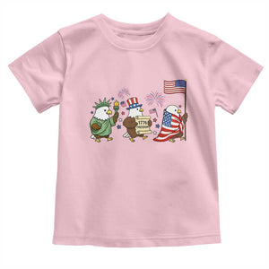Adorable Patriotic Eagle 250 Years Of Freedom Toddler T Shirt USA Anniversary Gift TS12 Light Pink Print Your Wear