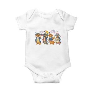 Patriotic Wiener Dog 250th Anniversary Baby Onesie Dachshund Lover Gift TS12 White Print Your Wear