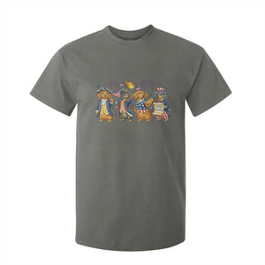 Patriotic Wiener Dog 250th Anniversary T Shirt For Kid Dachshund Lover Gift TS12 Military Green Print Your Wear
