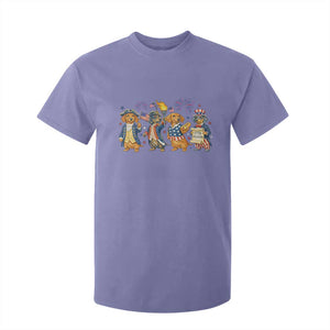 Patriotic Wiener Dog 250th Anniversary T Shirt For Kid Dachshund Lover Gift TS12 Violet Print Your Wear
