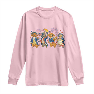 Patriotic Wiener Dog 250th Anniversary Long Sleeve Shirt Dachshund Lover Gift TS12 Light Pink Print Your Wear