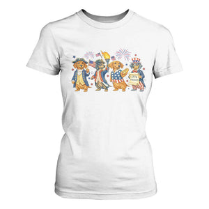 Patriotic Wiener Dog 250th Anniversary T Shirt For Women Dachshund Lover Gift TS12 White Print Your Wear