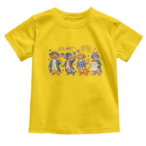 Patriotic Wiener Dog 250th Anniversary Toddler T Shirt Dachshund Lover Gift TS12 Daisy Print Your Wear