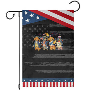 Patriotic Wiener Dog 250th Anniversary Garden Flag Dachshund Lover Gift TS12 Distressed Black Blue Print Your Wear