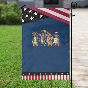 Patriotic Wiener Dog 250th Anniversary Garden Flag Dachshund Lover Gift TS12 Classic Blue Black Print Your Wear