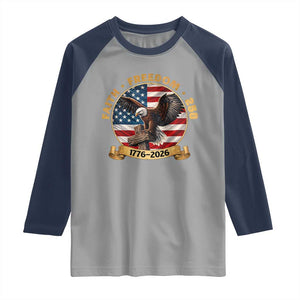 250 Years Faith And Freedom Raglan Shirt Patriotic Eagle Cross American Pride Gift TS12 Sport Gray Navy Print Your Wear