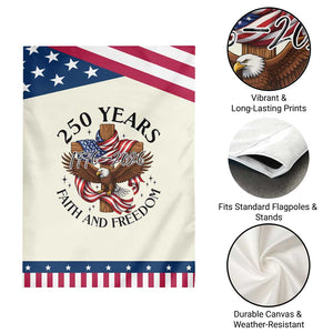 250 Years Faith And Freedom Patriotic Handheld Flag Patriotic Christian Eagle TS12
