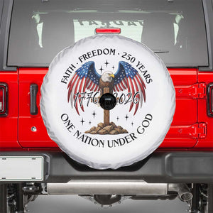 Patriotic Eagle Cross One Nation Under God Spare Tire Cover 250th Anniversary TS12 White Print Your Wear