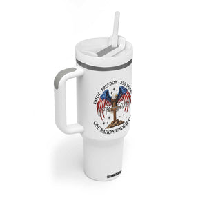 Patriotic Eagle Cross One Nation Under God Tumbler With Handle 250th Anniversary TS12 Print Your Wear