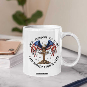 Patriotic Eagle Cross One Nation Under God Coffee Mug 250th Anniversary TS12 Print Your Wear