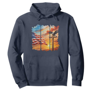 Faith And Freedom Christian American Flag Eagle Hoodie American Faith Pride TS12 Navy Print Your Wear