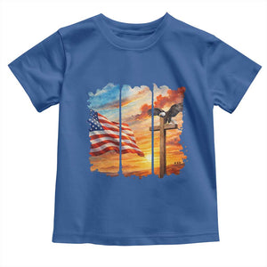 Faith And Freedom Christian American Flag Eagle Toddler T Shirt American Faith Pride TS12 Royal Blue Print Your Wear