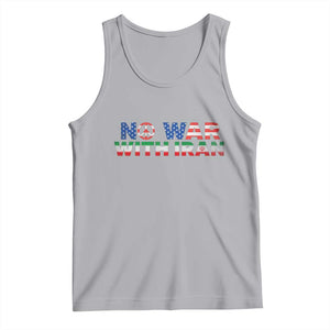 No War USA Iran Flag Tank Top Iranian Freedom Peace Advocate Gift TS12 Athletic Heather Print Your Wear