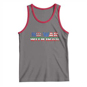 No War USA Iran Flag Tank Top Iranian Freedom Peace Advocate Gift TS12 Deep Heather Red Print Your Wear