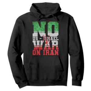 No Us Israel War On Iran Hoodie Anti War Political Protest Statement TS12 Black Print Your Wear
