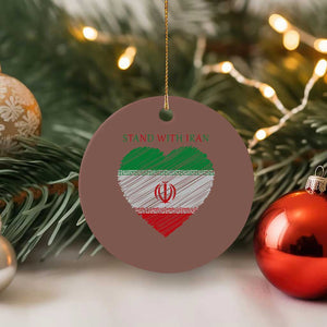Stand With Iran Ceramic Ornament Anti War Political Protest Statement TS12 1pc Mocha Print Your Wear