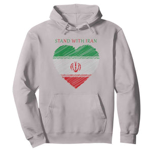 Stand With Iran Hoodie Anti War Political Protest Statement TS12 Ice Gray Print Your Wear
