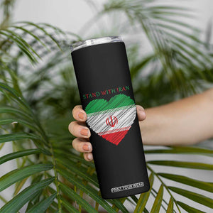 Stand With Iran Skinny Tumbler Anti War Political Protest Statement TS12 Print Your Wear