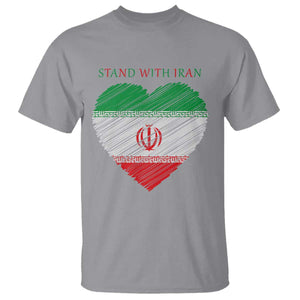 Stand With Iran T Shirt Anti War Political Protest Statement TS12 Sport Gray Print Your Wear